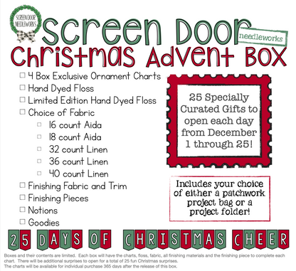 Screen Door Needleworks Christmas Advent Box